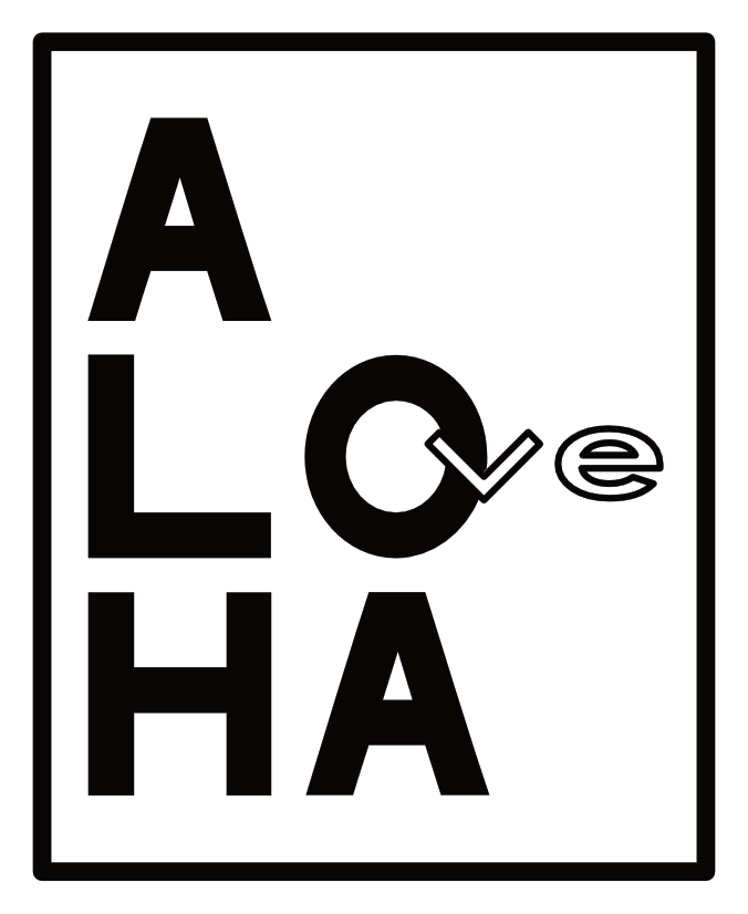 2.5" ALOveHA Black Sticker