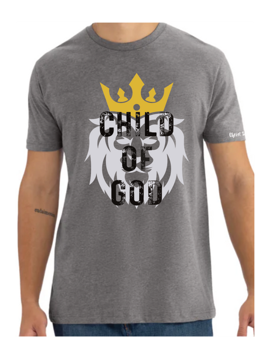 20 - Distressed Child of God with Crowned Lion Tee