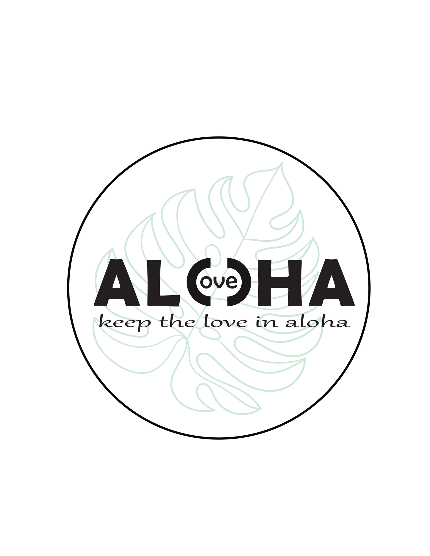 Old School AL(ove)HA circle sticker